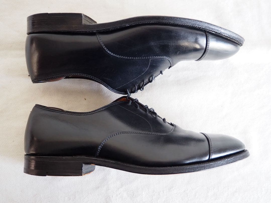 靴 Alden 907 Black Straight tip dress shoe