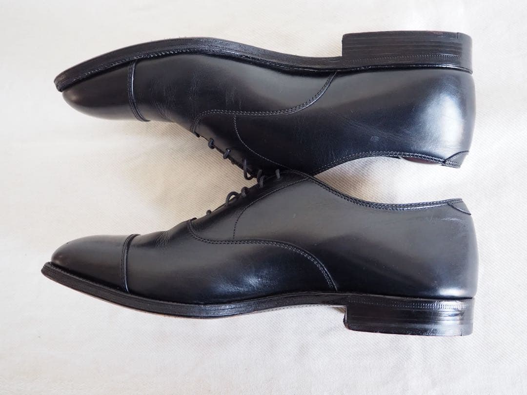靴 Alden 907 Black Straight tip dress shoe