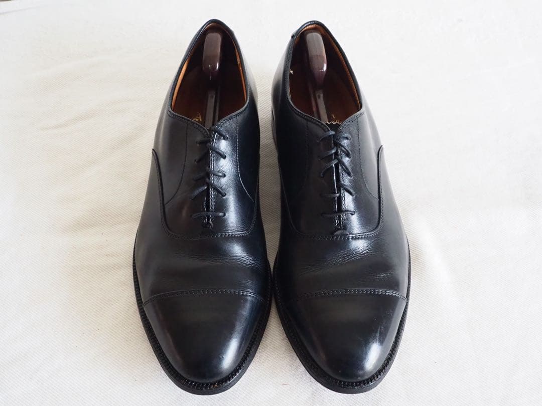 靴 Alden 907 Black Straight tip dress shoe