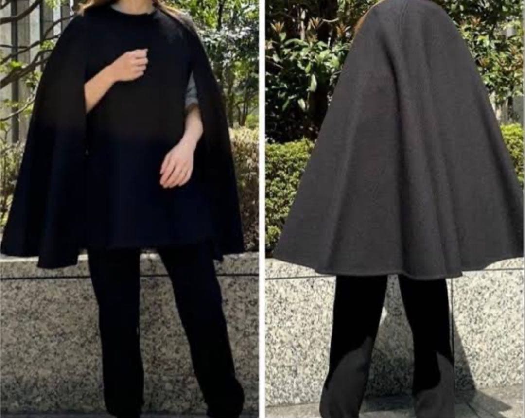 LE PHIL ルフィル スポンディッシュケープ ブラック