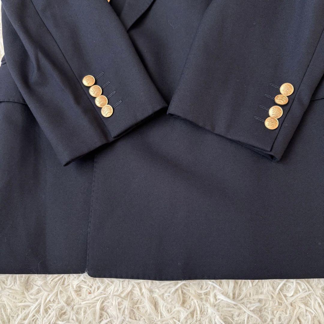 美品✨ バーバリーズ 紺ブレ ダブルテーラードジャケット 金ボタン ネイビー