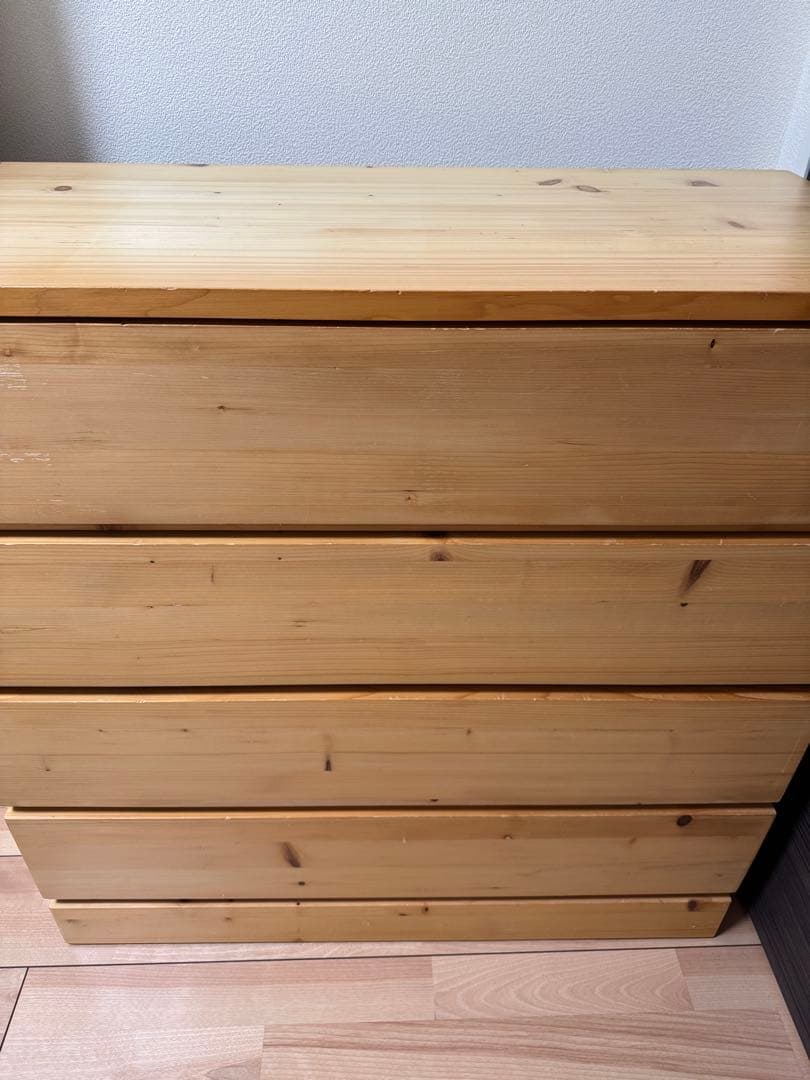 【今週末限定】無印良品 パイン材4段チェスト