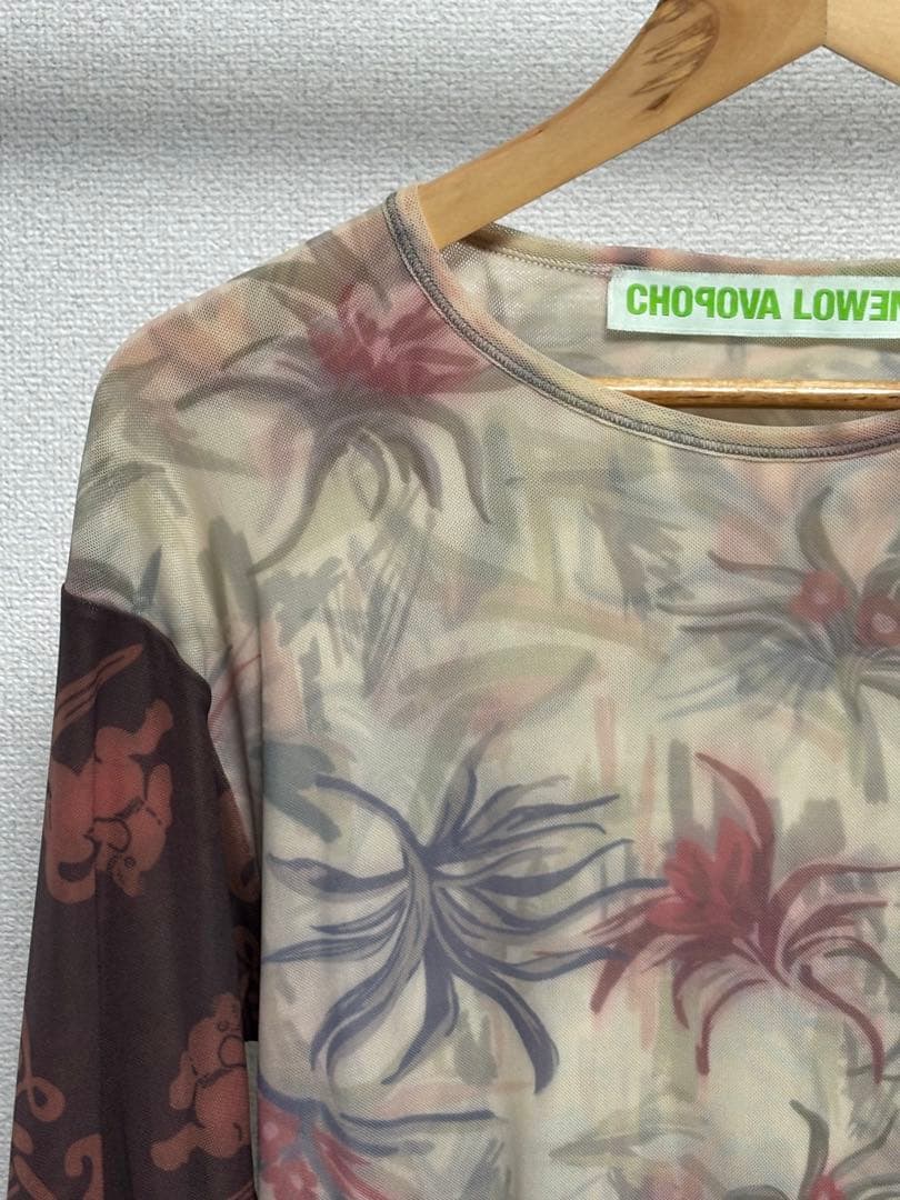 CHOPOVA LOWENA 花柄 長袖トップス セカンドスキン パワーネット