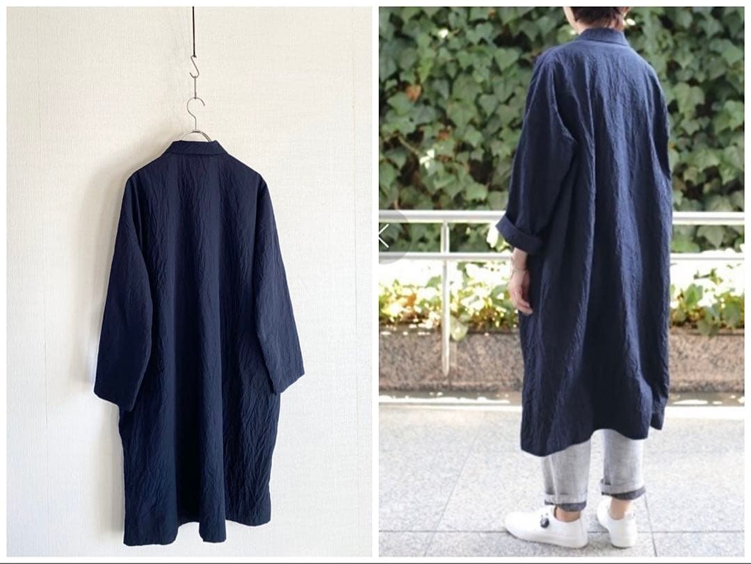 Plantation キャッチワッシャー ワンピース シャツコート ゆったり