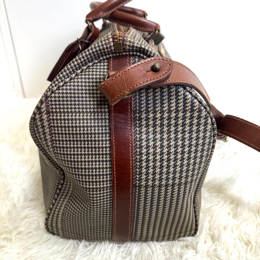 【美品】ポロラルフローレン ボストンバッグ 2way ショルダー 本革 大容量