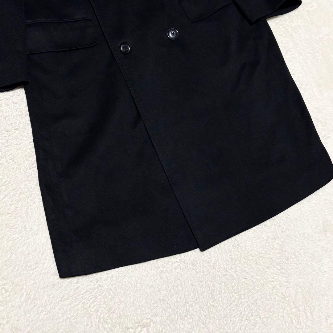 美品　エルメネジルドゼニア　ダブルチェスターコート　カシミヤ100% ブラック