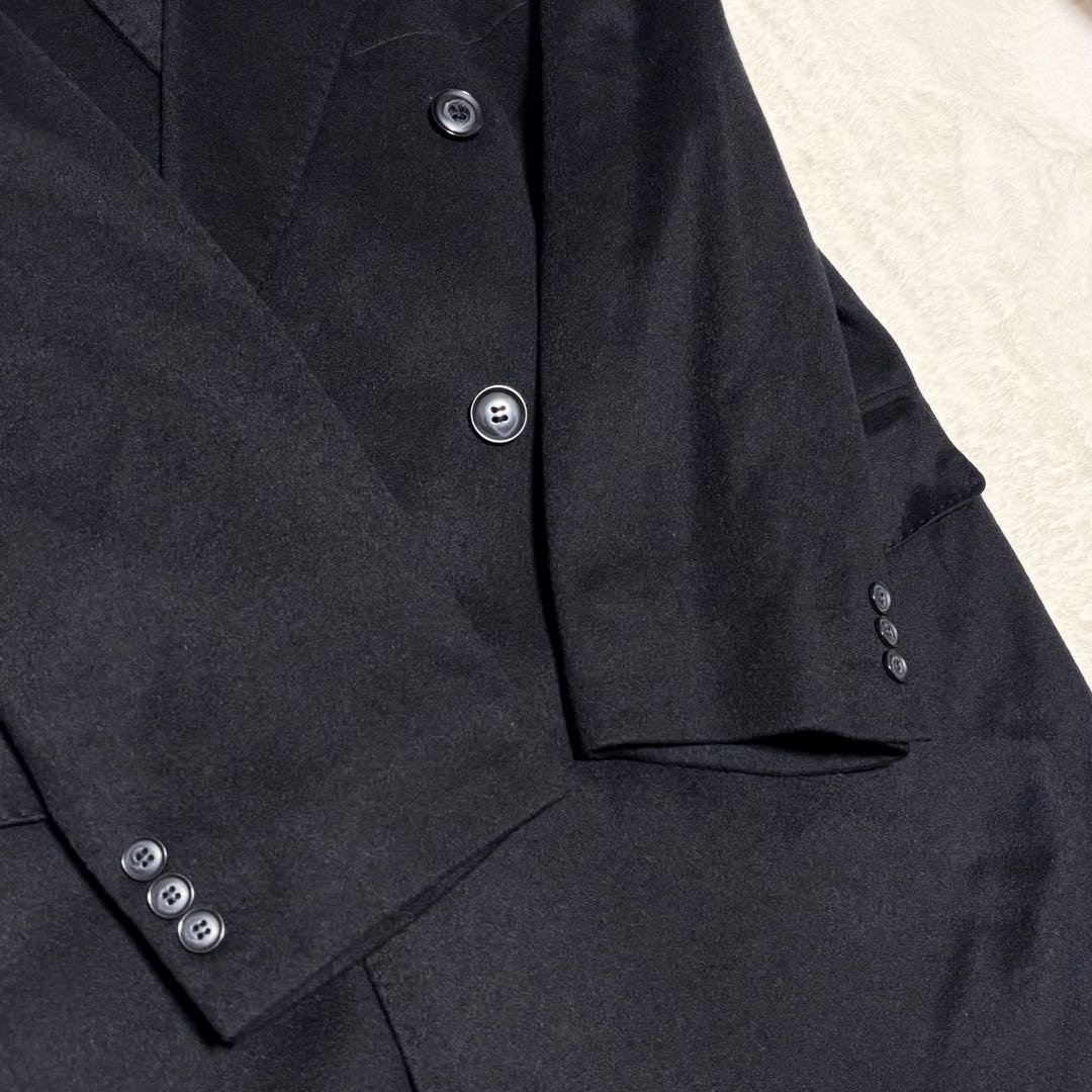 美品　エルメネジルドゼニア　ダブルチェスターコート　カシミヤ100% ブラック