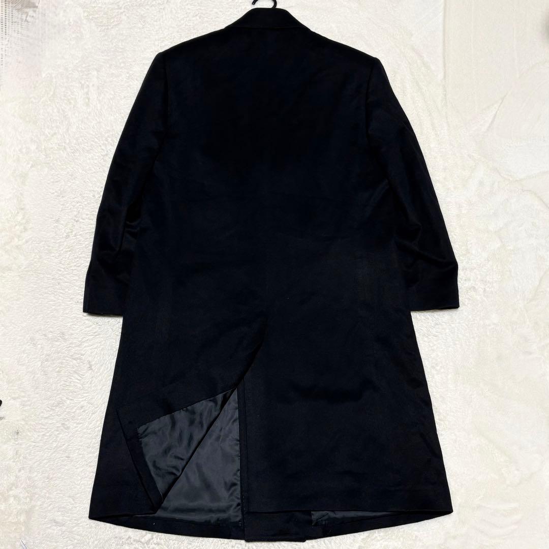 美品　エルメネジルドゼニア　ダブルチェスターコート　カシミヤ100% ブラック