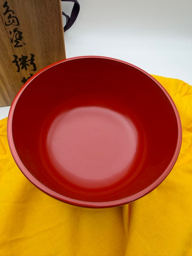 輪島塗　粥椀　高州堂造　塗師　富三　1客