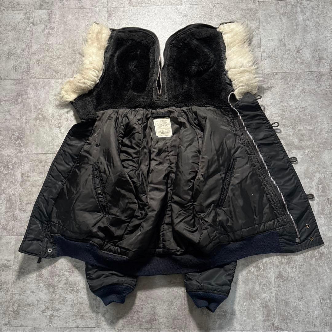 80s USA製 ALPHA N2B フライトジャケット N-2B ブラック M