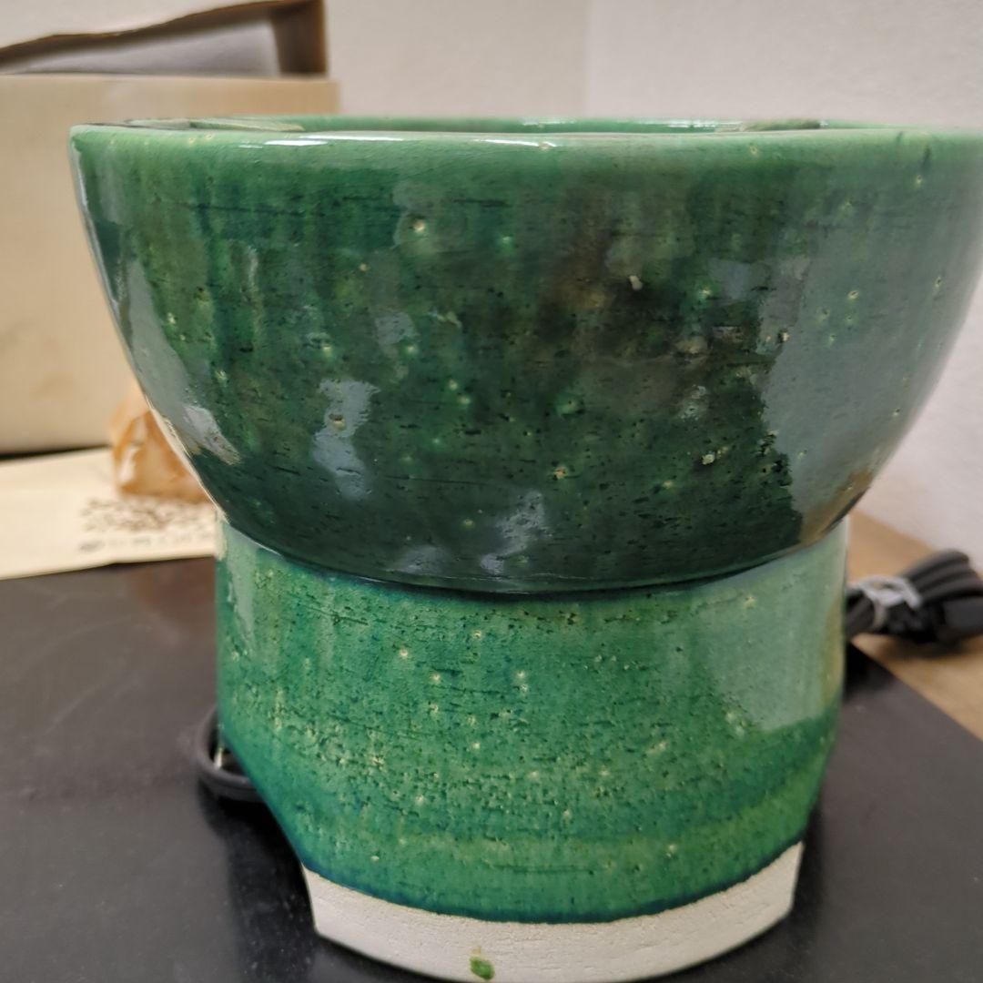 煎茶　茶道具　炉　陶器製 電気式茶道具　電熱器　野々田　未使用