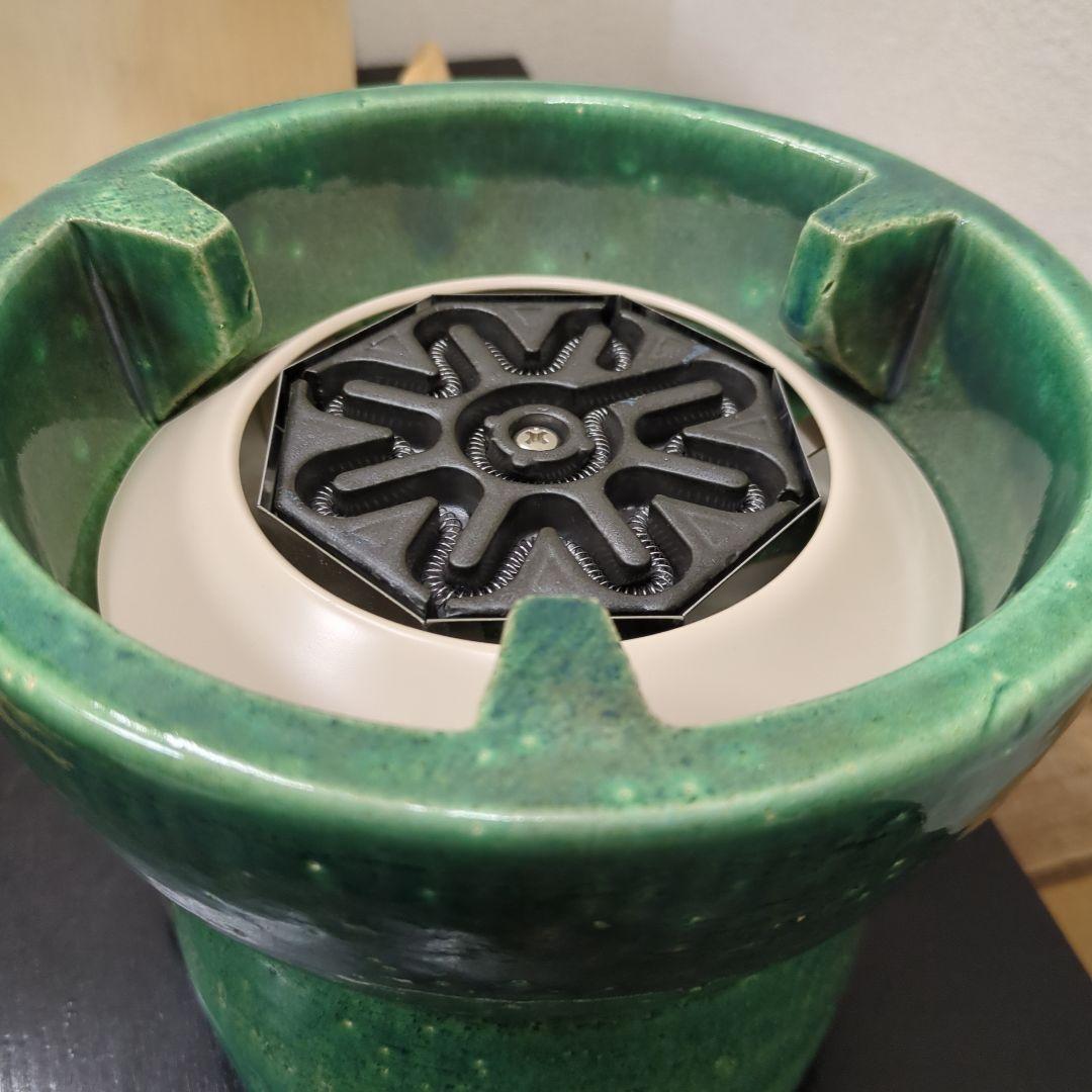 煎茶　茶道具　炉　陶器製 電気式茶道具　電熱器　野々田　未使用