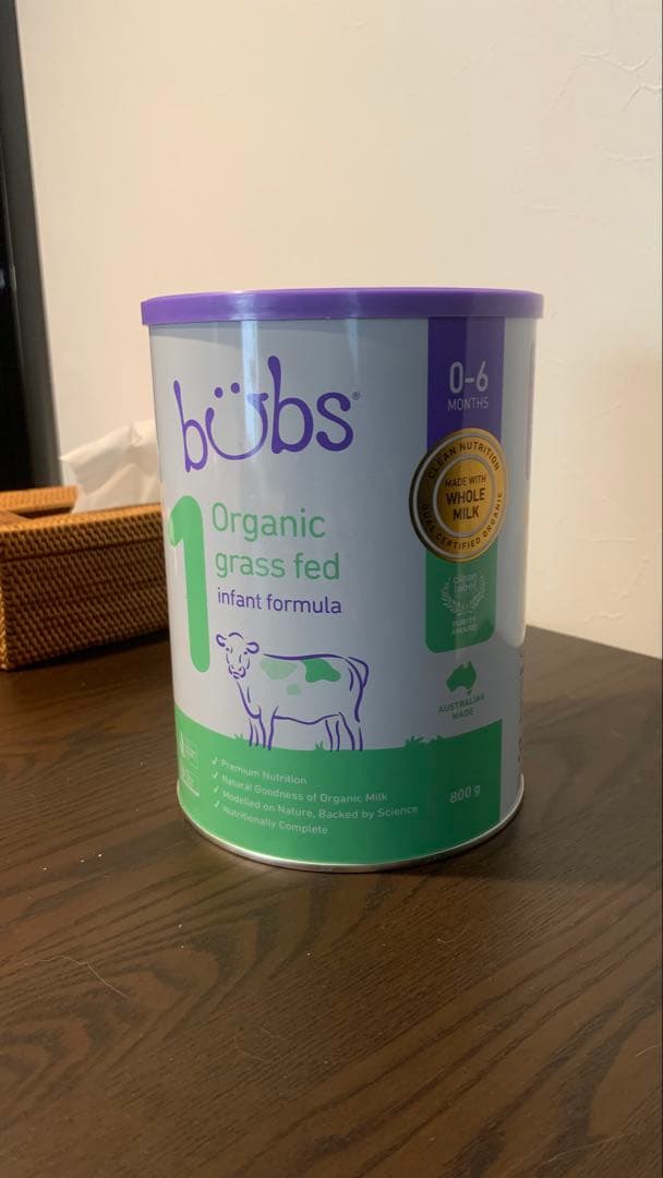 bubs Organic Grass Fed Infant Formula 2缶
