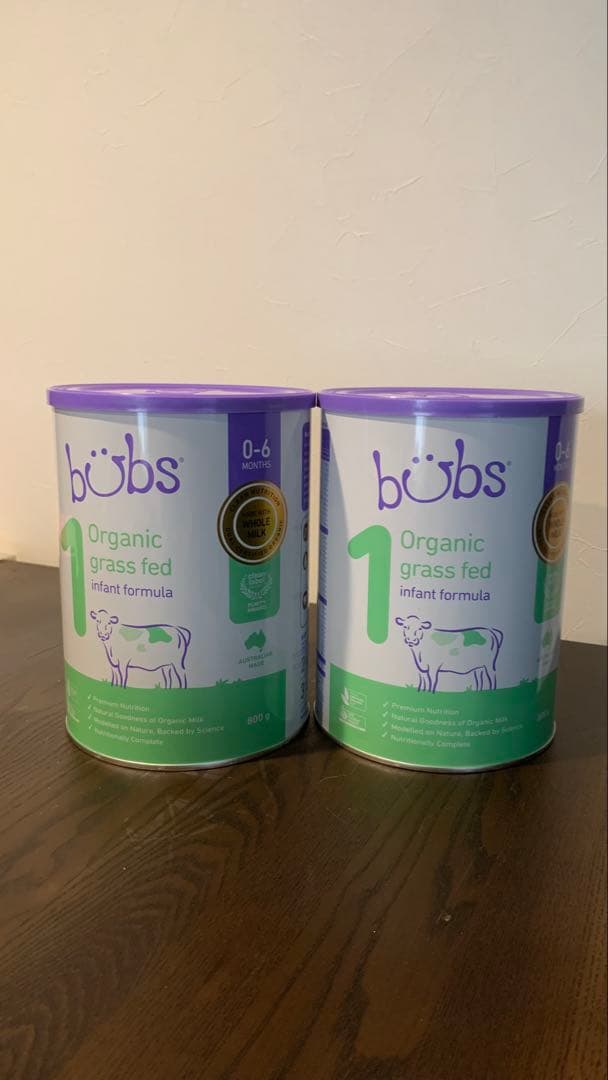 bubs Organic Grass Fed Infant Formula 2缶