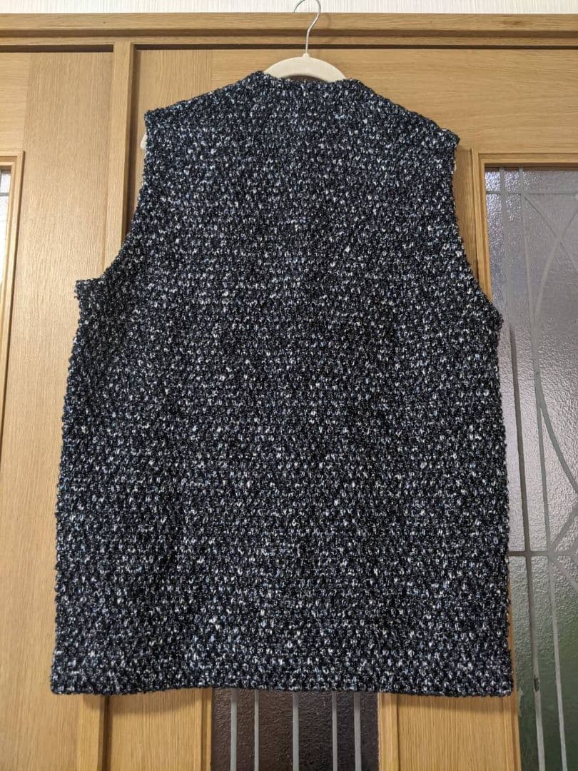 自由区 ツイード調 ニットジレ 44 上品ラメ 23区好きな方にもオンワード