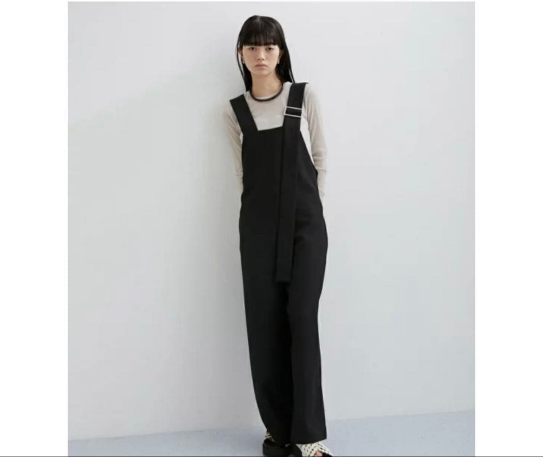 ベルテッドストラップロンパース　カラーステッチロンTセット