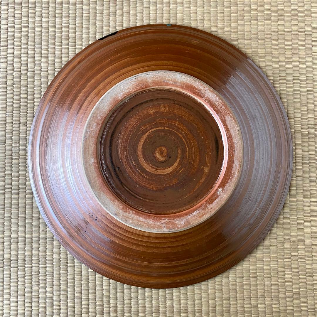 希少 牛ノ戸焼 掛け分け 大皿 特大サイズ 吉田璋也 民藝 柳宗悦 鳥取民芸