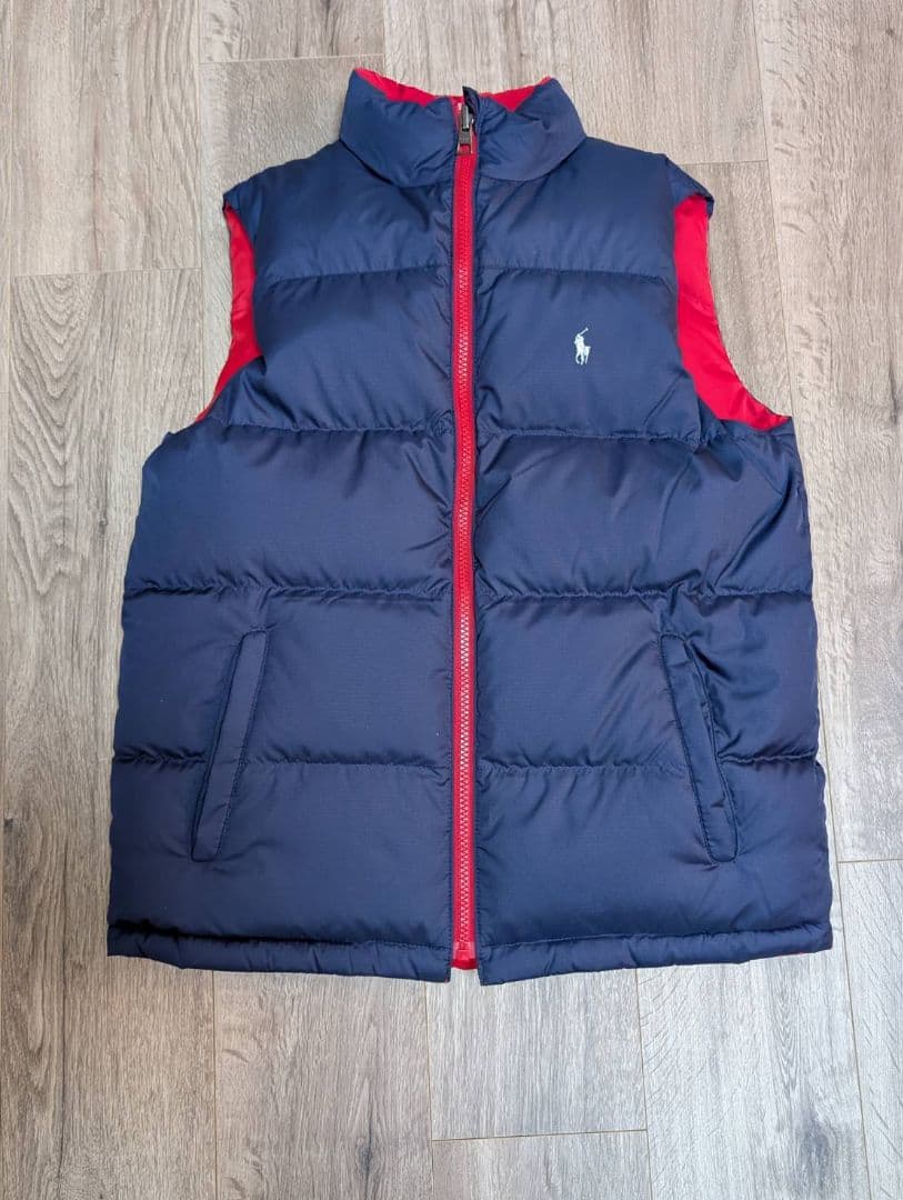 汎用性抜群！【ラルフローレン】キルテッド リバーシブル ダウン ベスト