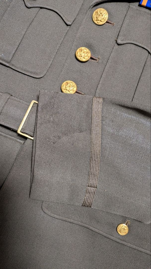 *　 1940年代USAAFアメリカ陸軍士官制服　ウールシャツ　ネクタイセット