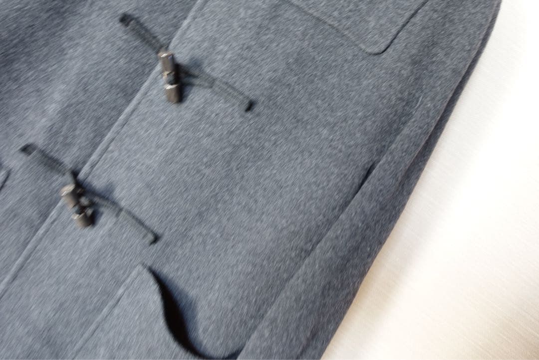 未使用イーヴォ ダッフルコート グレー　ロング フード アウター　サイズ50