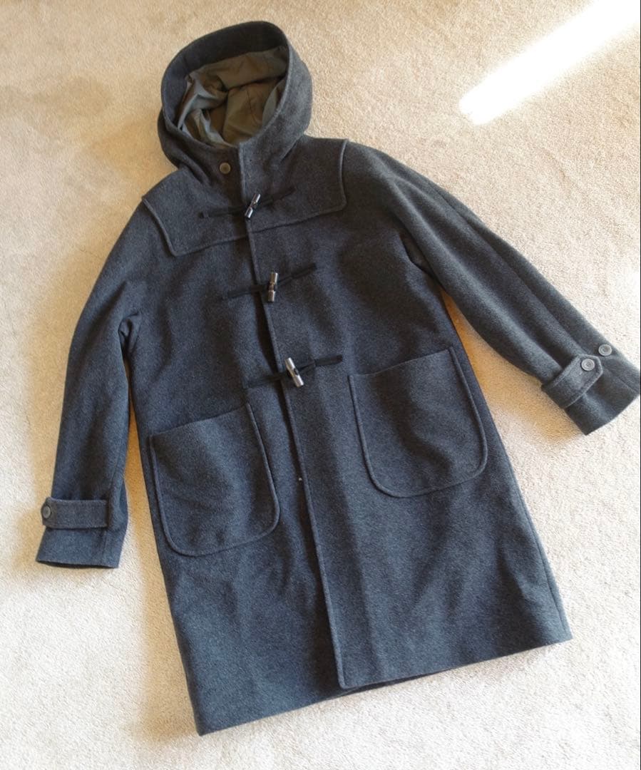 未使用イーヴォ ダッフルコート グレー　ロング フード アウター　サイズ50