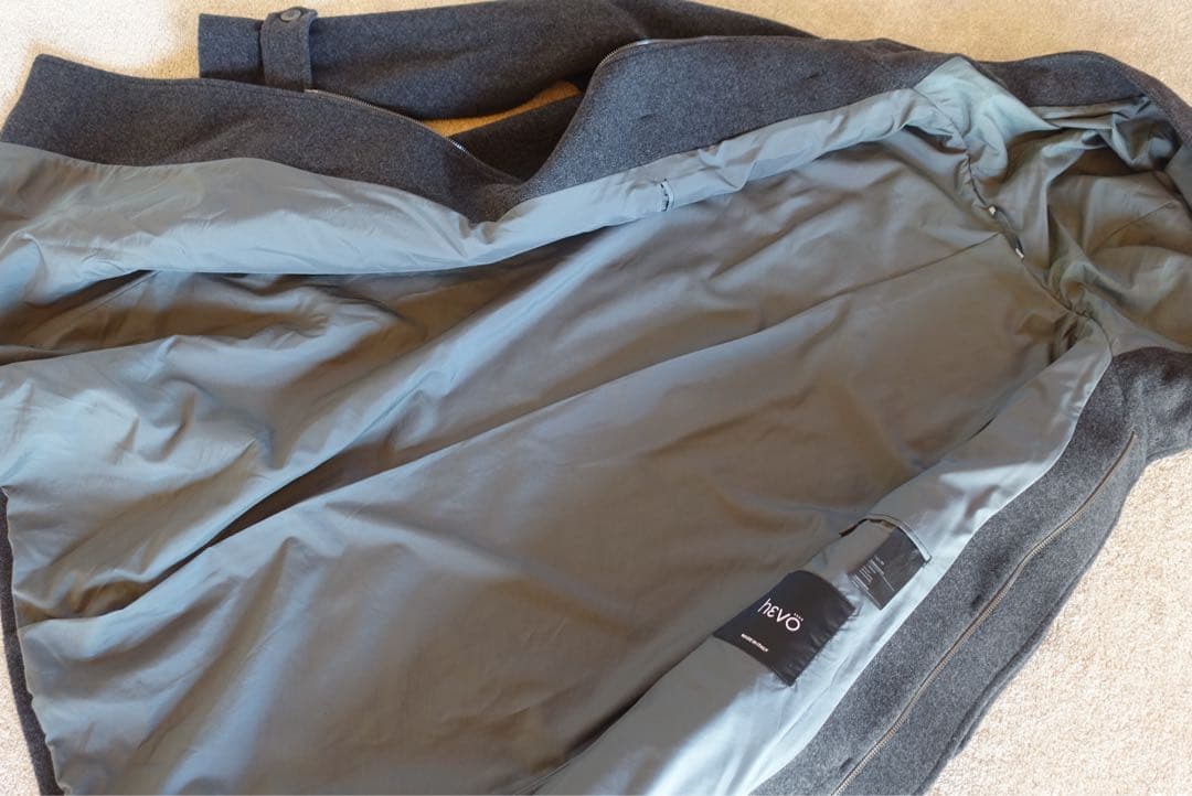 未使用イーヴォ ダッフルコート グレー　ロング フード アウター　サイズ50