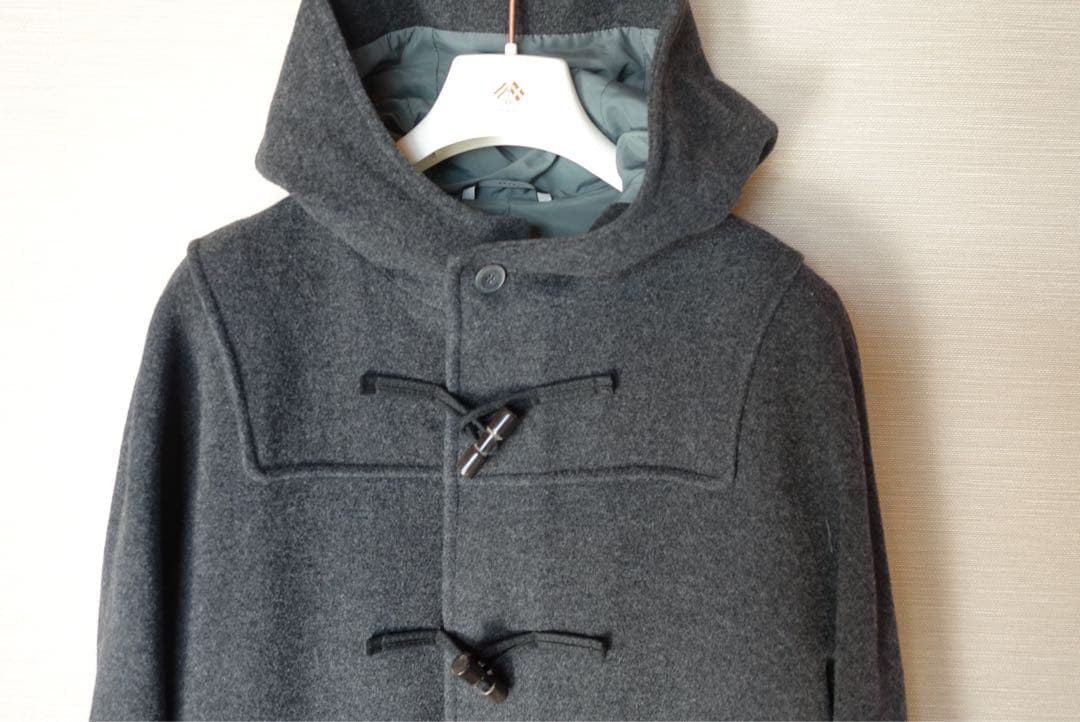 未使用イーヴォ ダッフルコート グレー　ロング フード アウター　サイズ50