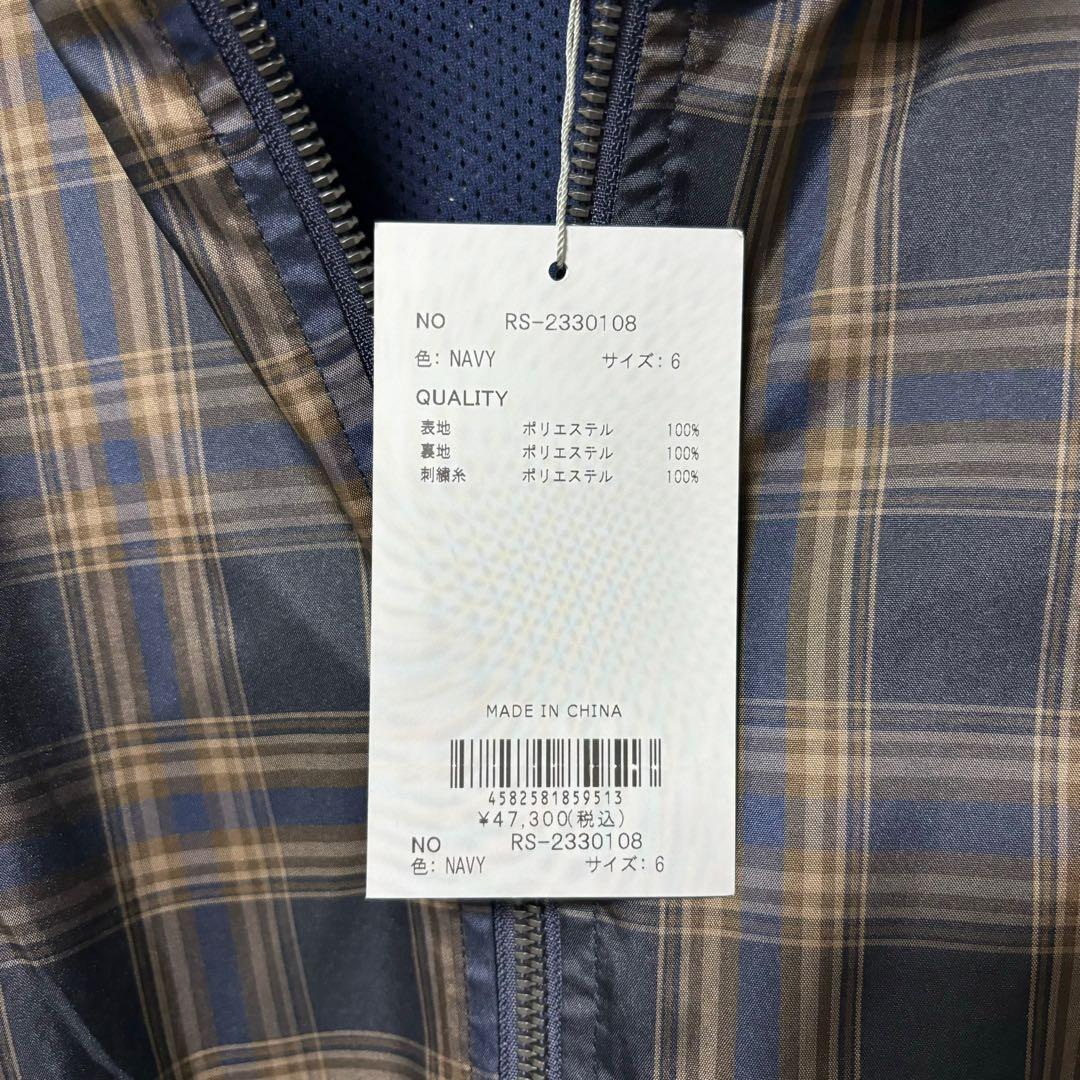 ラッセルノ ゴルフ 族虎 チェック ジップアップ ブルゾン ネイビー XL 6