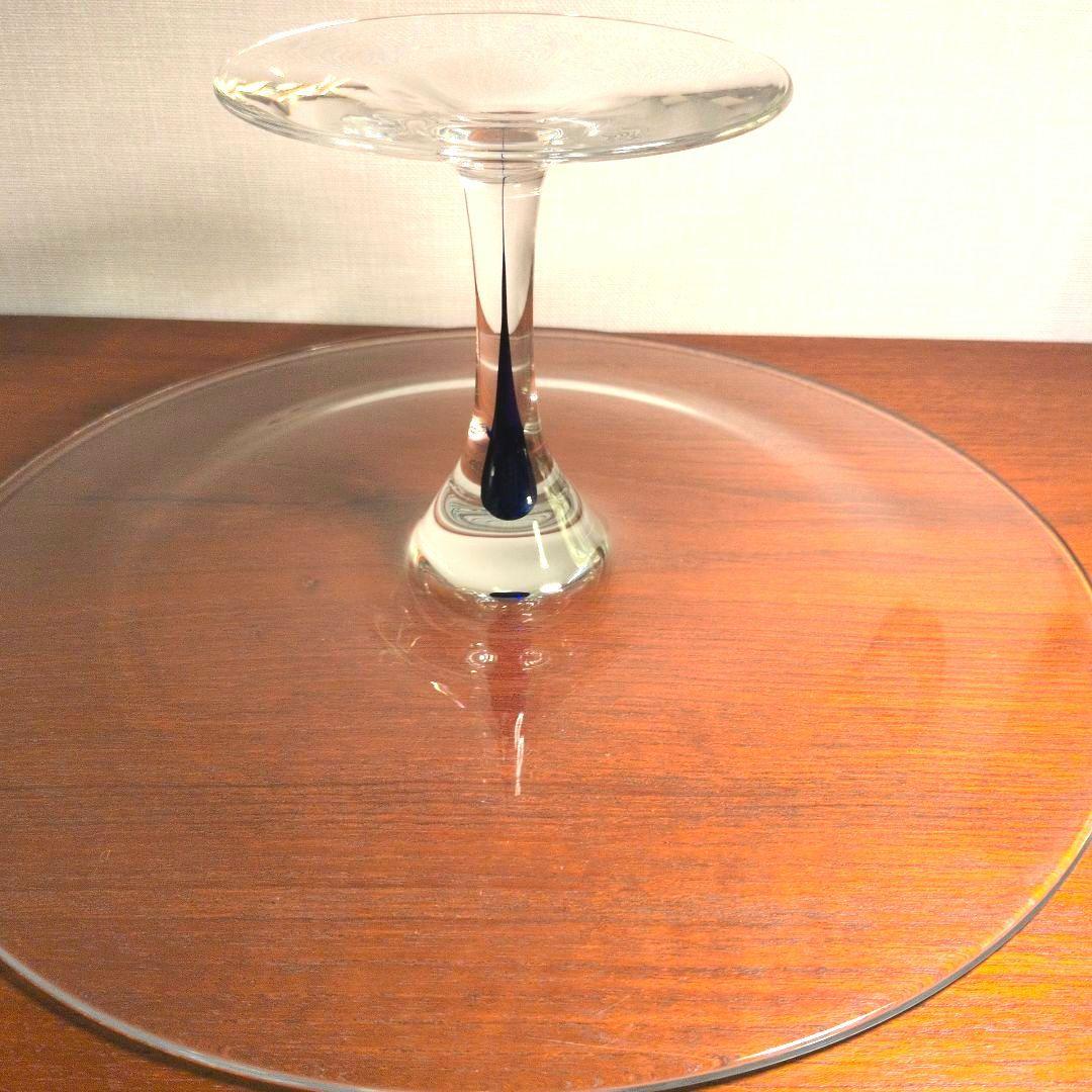 未使用　オレフォス　Orrefors　インターメッツォ ガラス　ケーキスタンド
