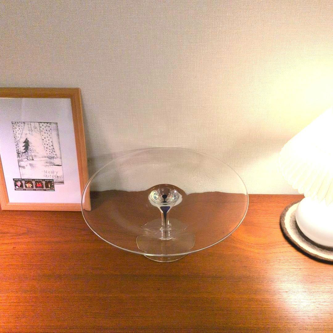 未使用　オレフォス　Orrefors　インターメッツォ ガラス　ケーキスタンド