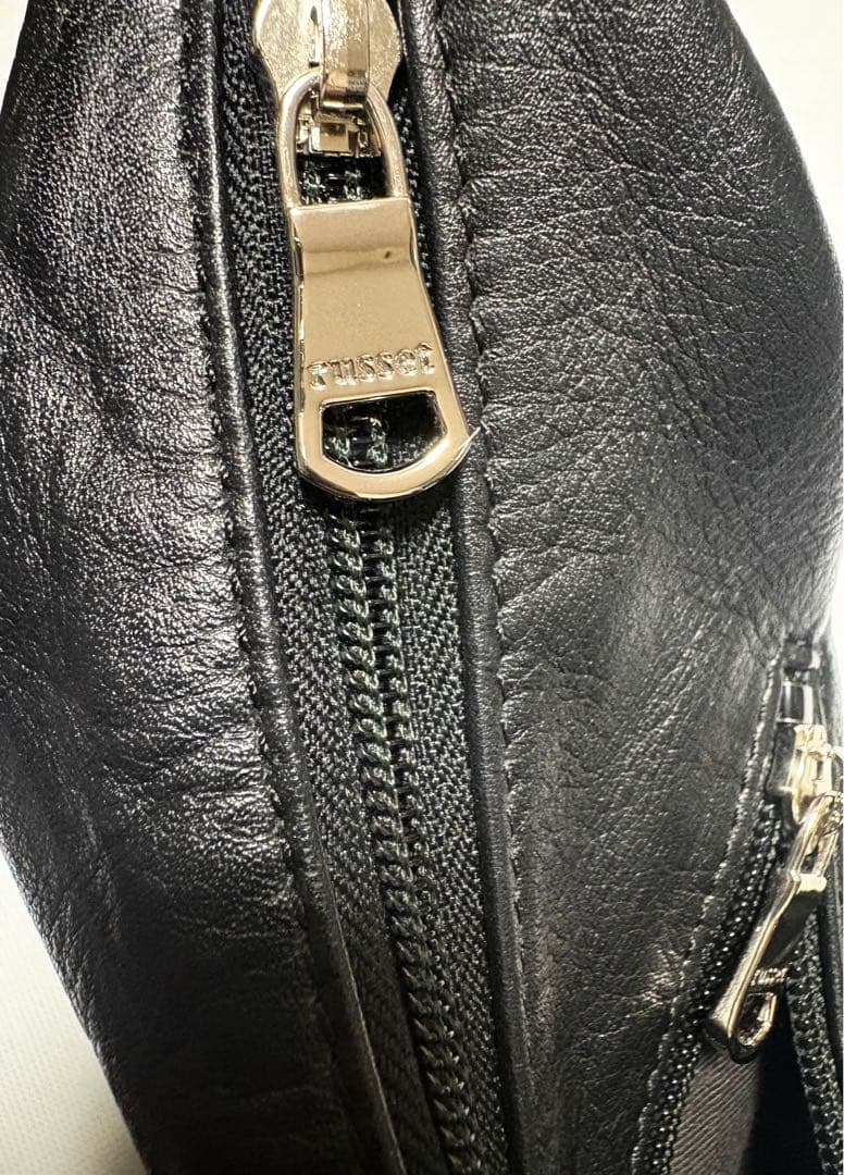 ラシット　ラウンドショルダーバッグ　ソフトレザー　美品