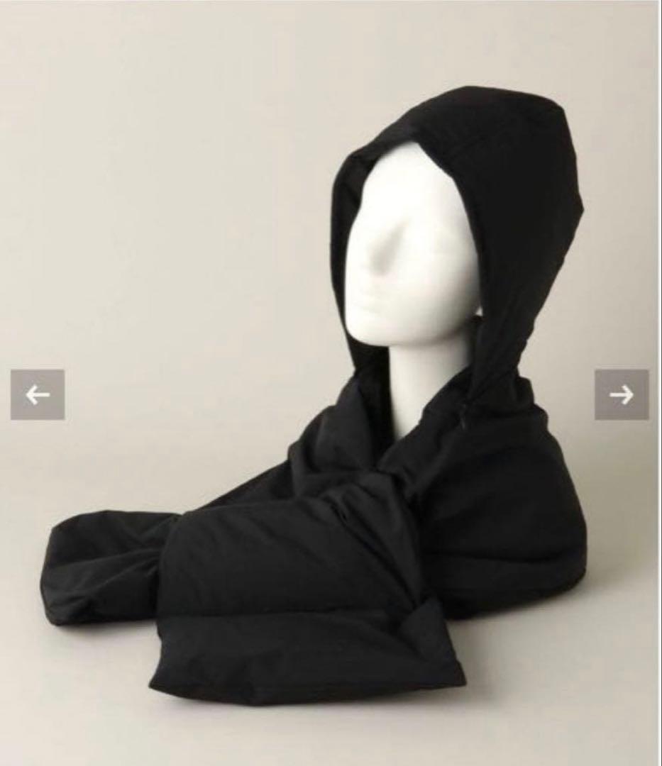 CALUXキャラクス　PUFFER SCARF フード付きダウンストール