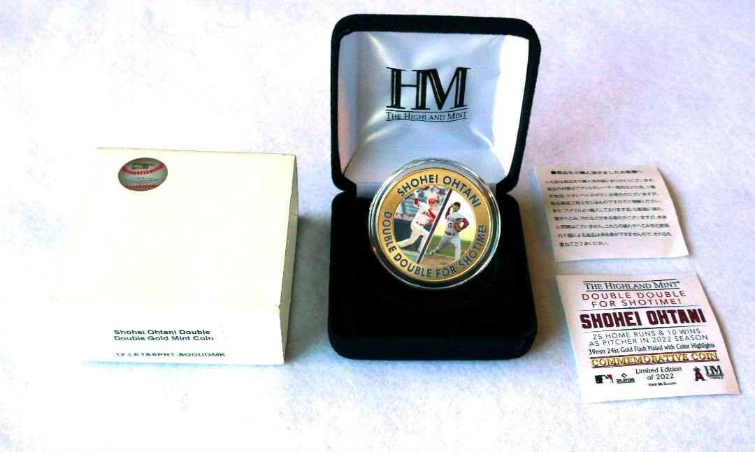 大谷翔平　2022年　104年ぶりの2桁勝利＆2桁本塁打達成記念ゴールド