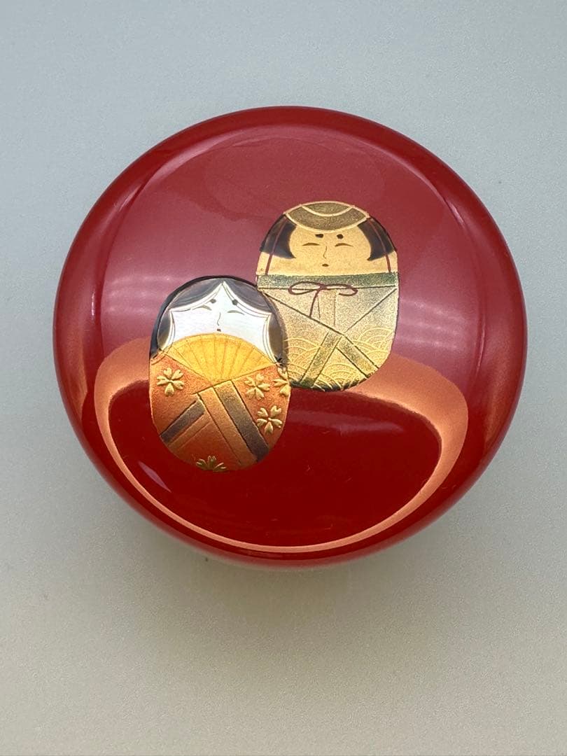 茶道具　棗　和田寿峰　達磨雛蒔絵