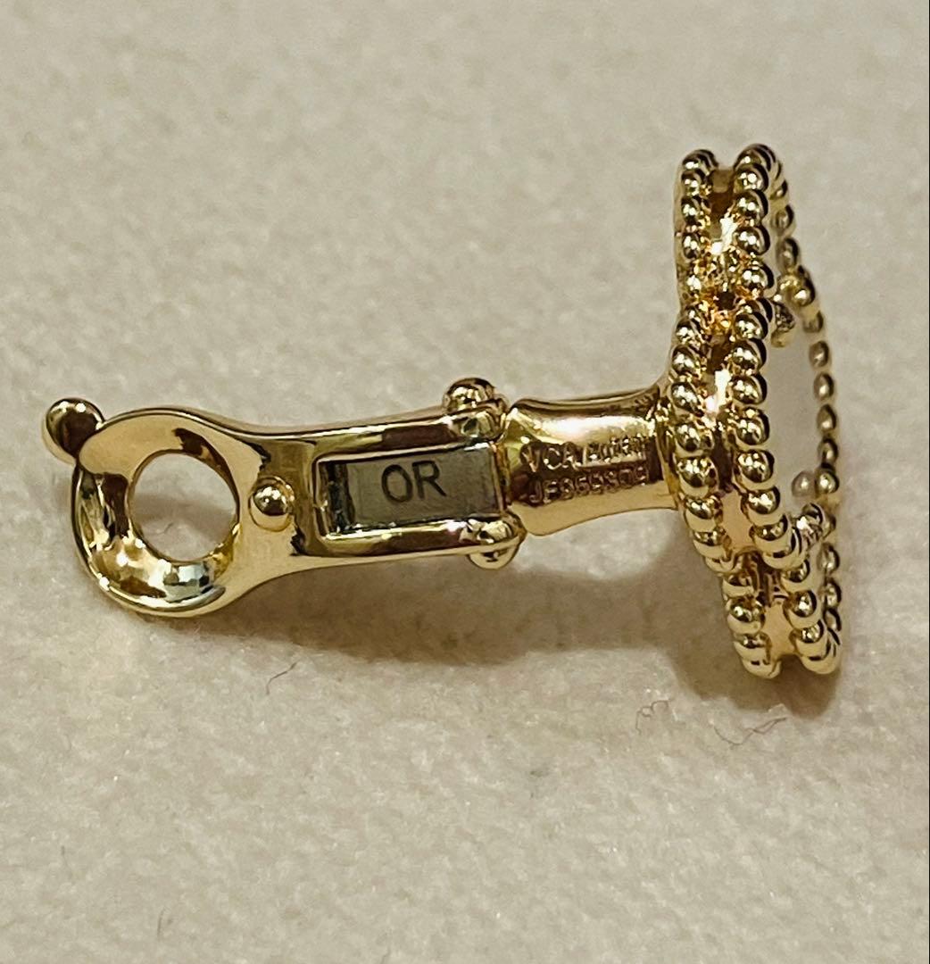 高品質SS級マザーオブパール15mm白蝶貝/SV925にK18厚塗りコーティング