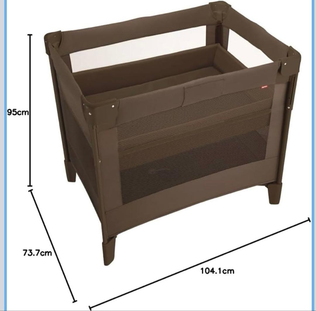 アップリカ ココネル エアープラス ベビーベッド チョコレート 折りたたみ