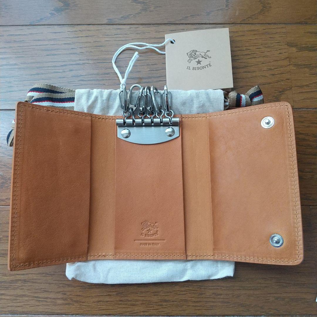 新品　イルビゾンテ　IL BISONTE　6連　キーケース　ヌメ