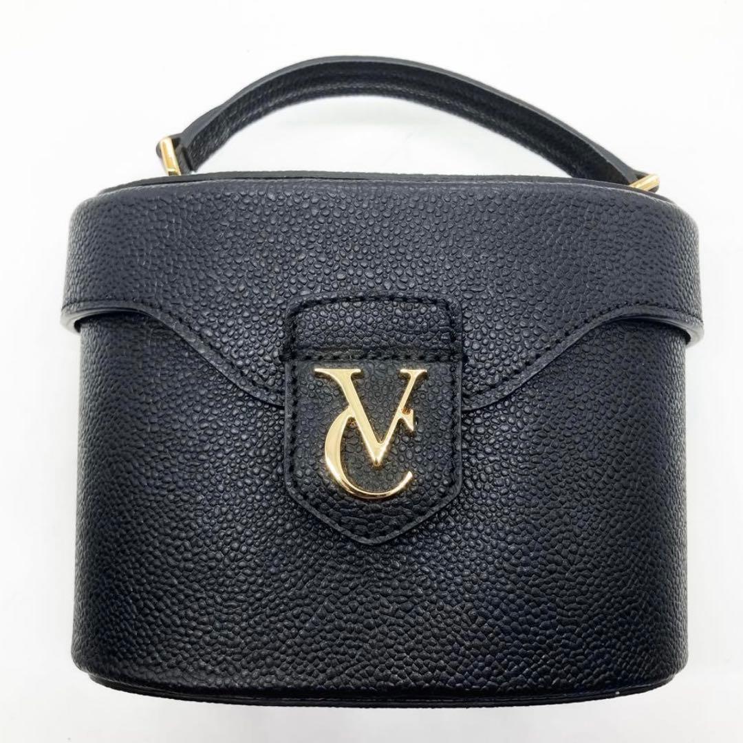 超美品 CHRISTIAN VILLA バニティバッグ レディース ブラック