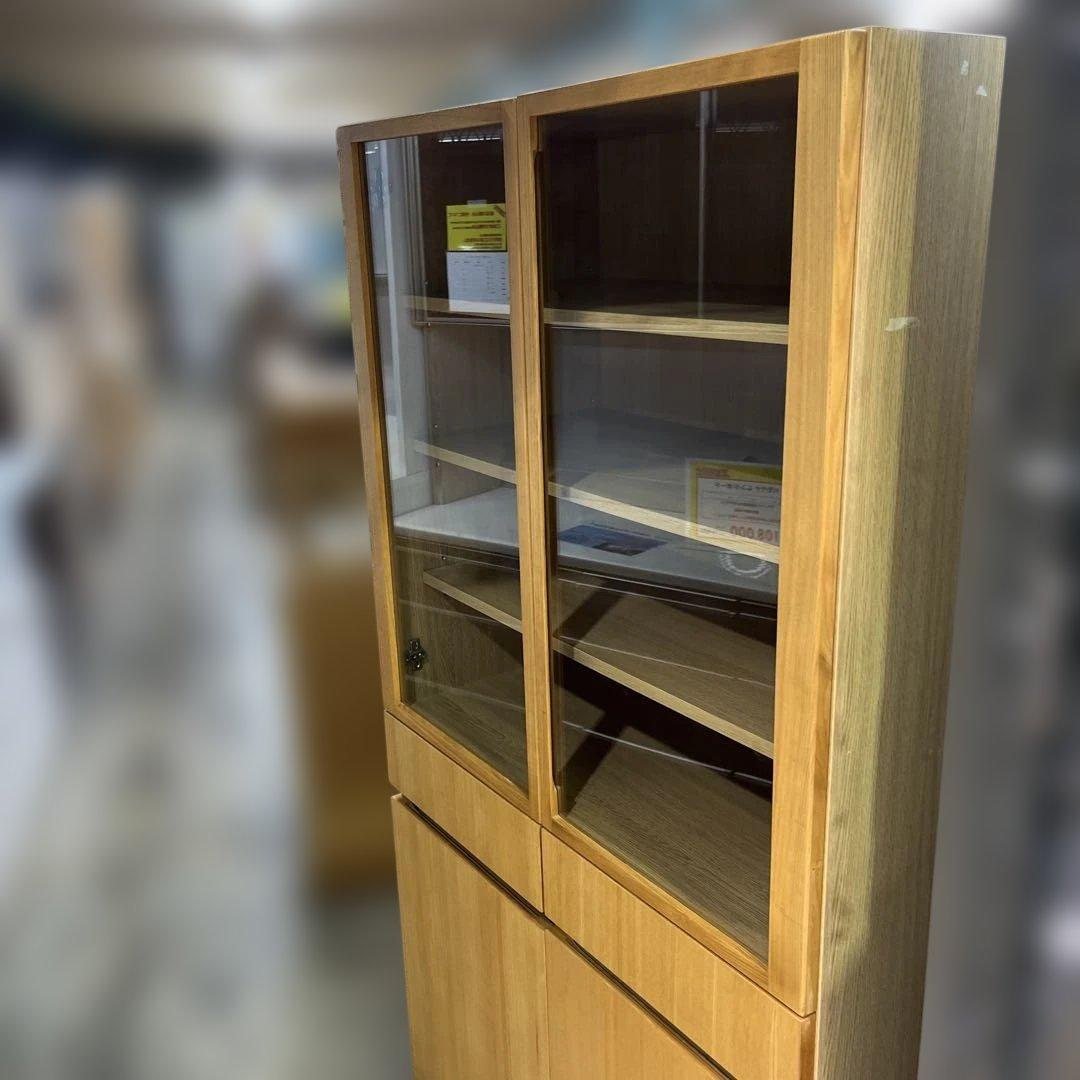 【MUJI 無印良品】◇◆食器棚◆◇木製◆◇耐震ラッチ付き◆◇タモ材