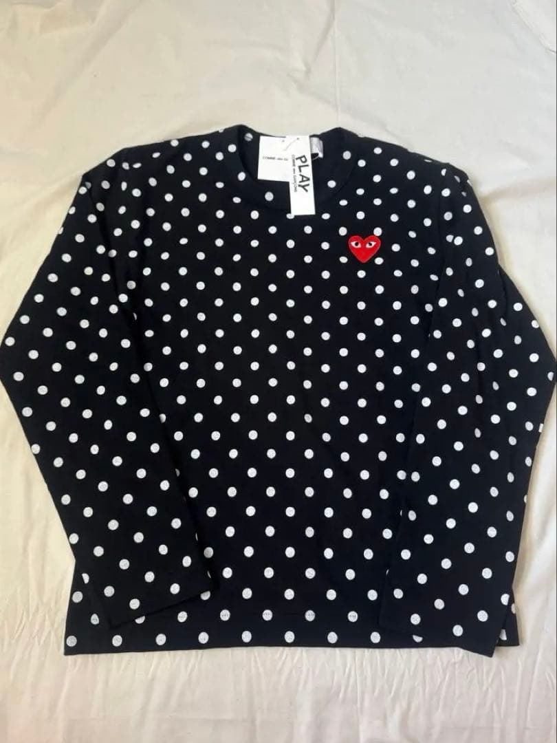 新品COMME des GARÇONS PLAY ドット長袖TシャツXS