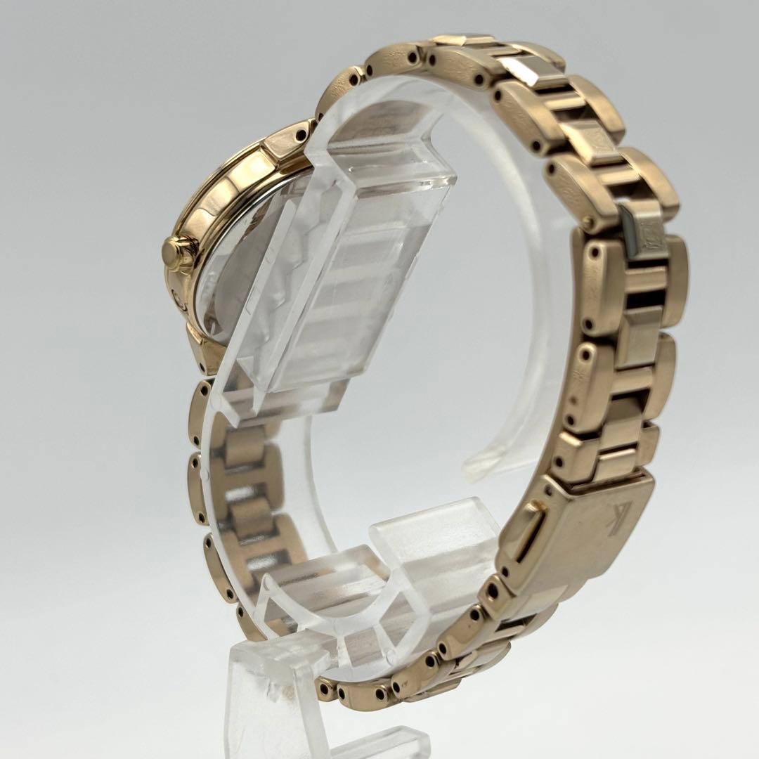 【美品】セイコー ルキア レディース 腕時計 1Pダイヤ ソーラー ゴールド系