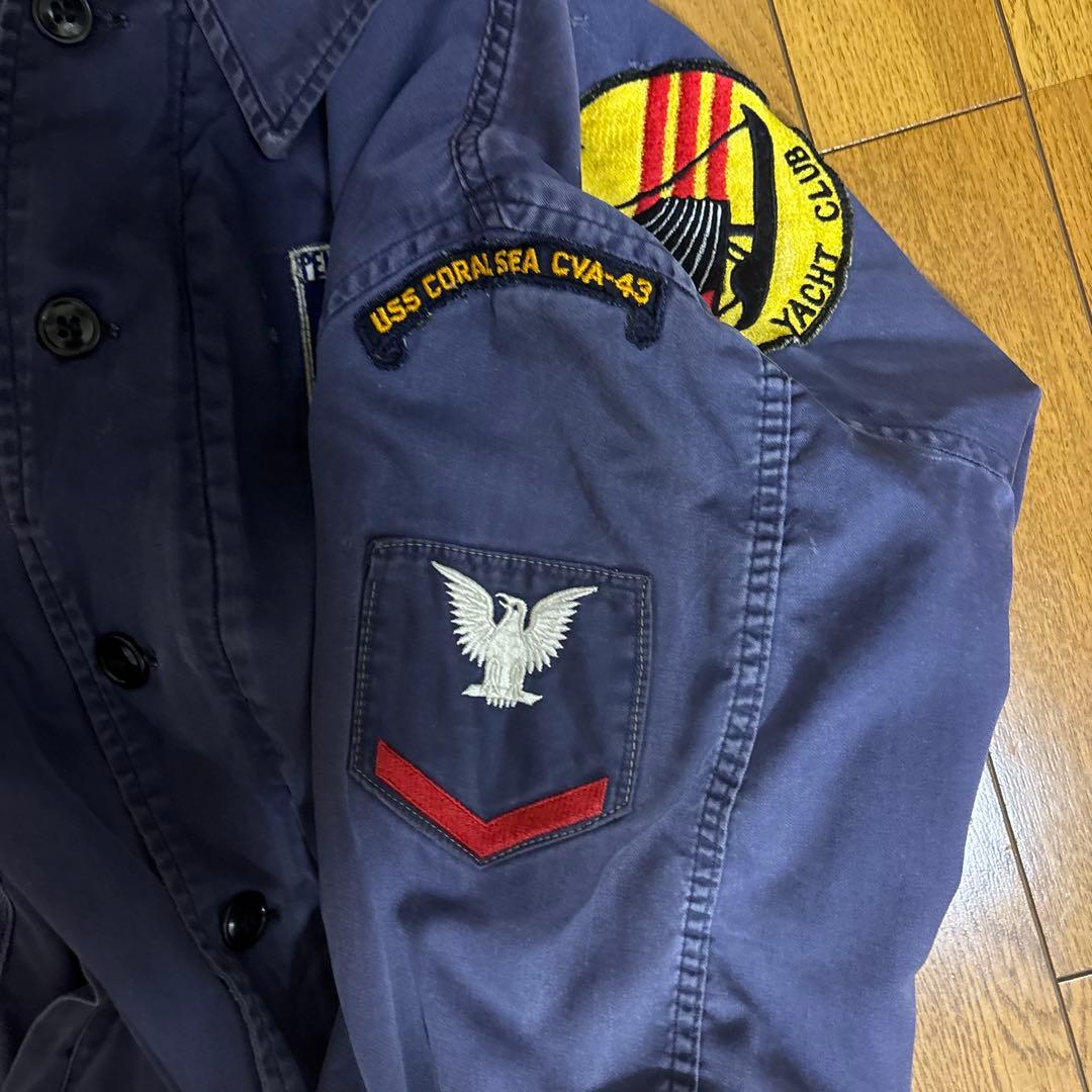 60〜70sモールスキンジャケット　パッチ付き