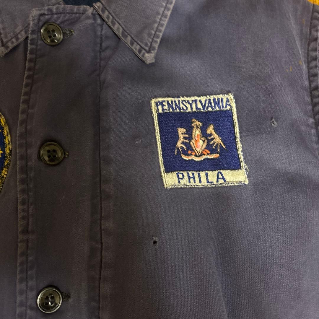 60〜70sモールスキンジャケット　パッチ付き