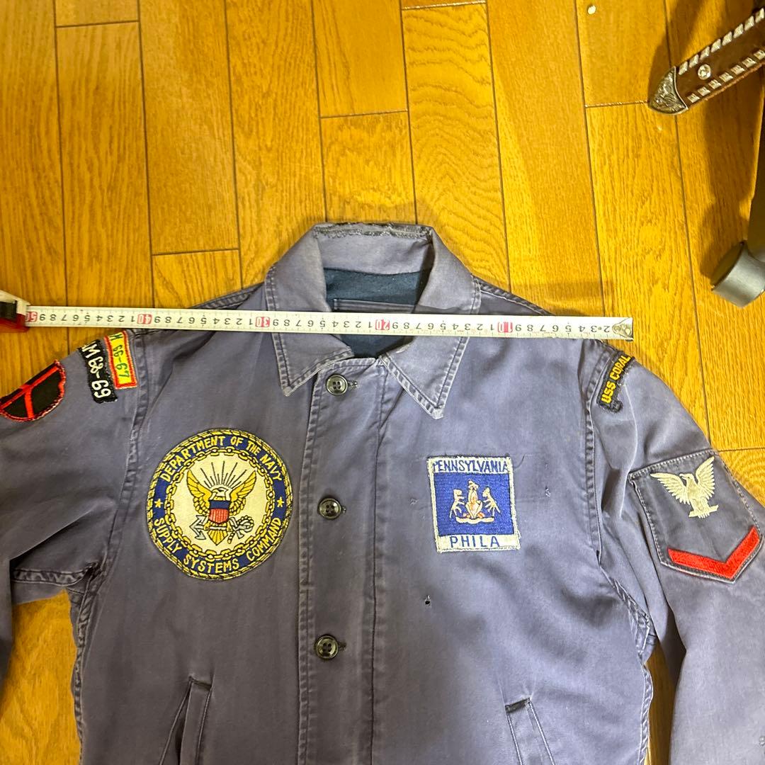 60〜70sモールスキンジャケット　パッチ付き