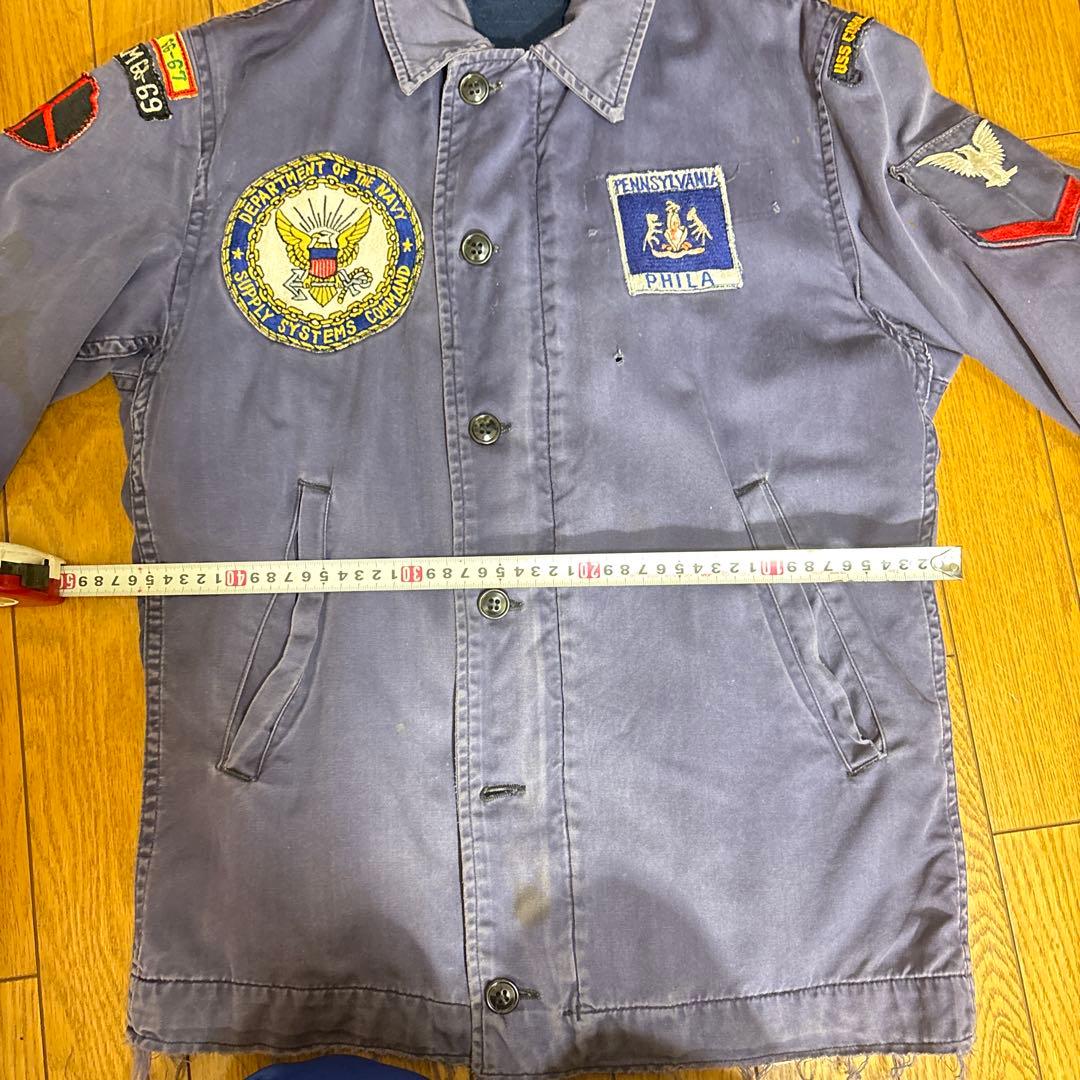 60〜70sモールスキンジャケット　パッチ付き