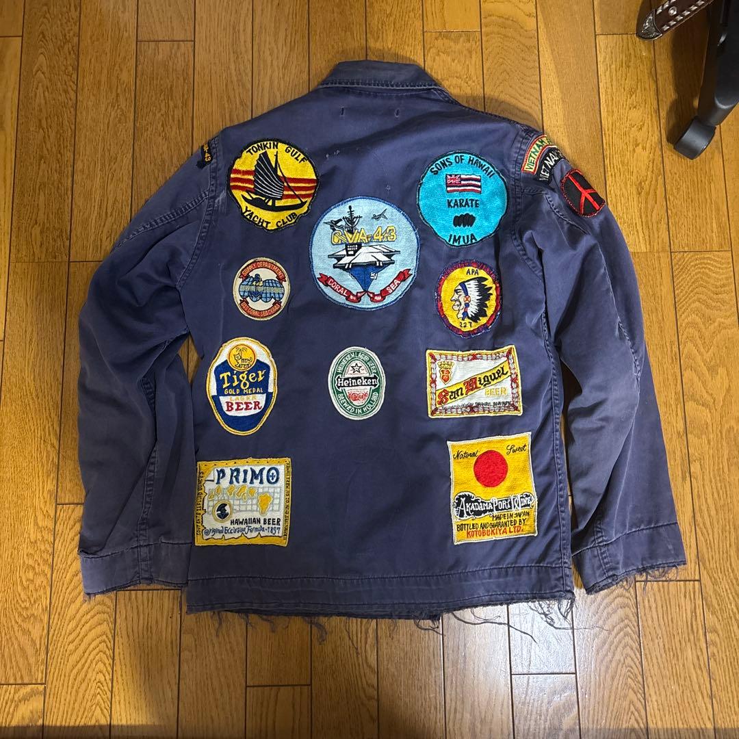 60〜70sモールスキンジャケット　パッチ付き