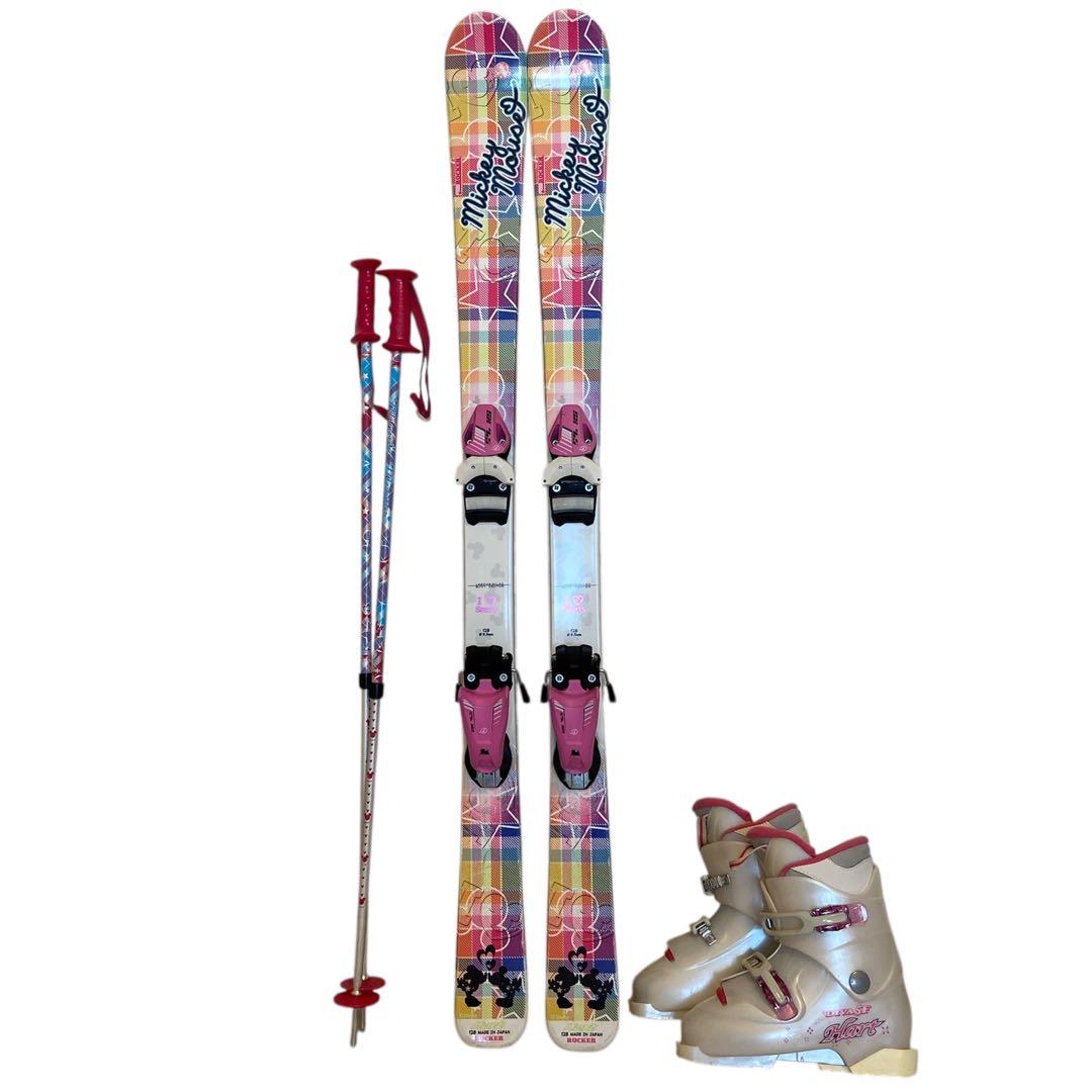 ミッキー 子ども用スキーウェア140 スキー板128ブーツ23 セット まとめ売