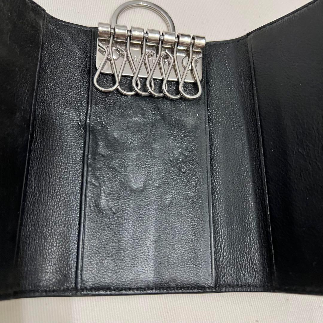 BALENCIAGA ブラック レザー キーケース