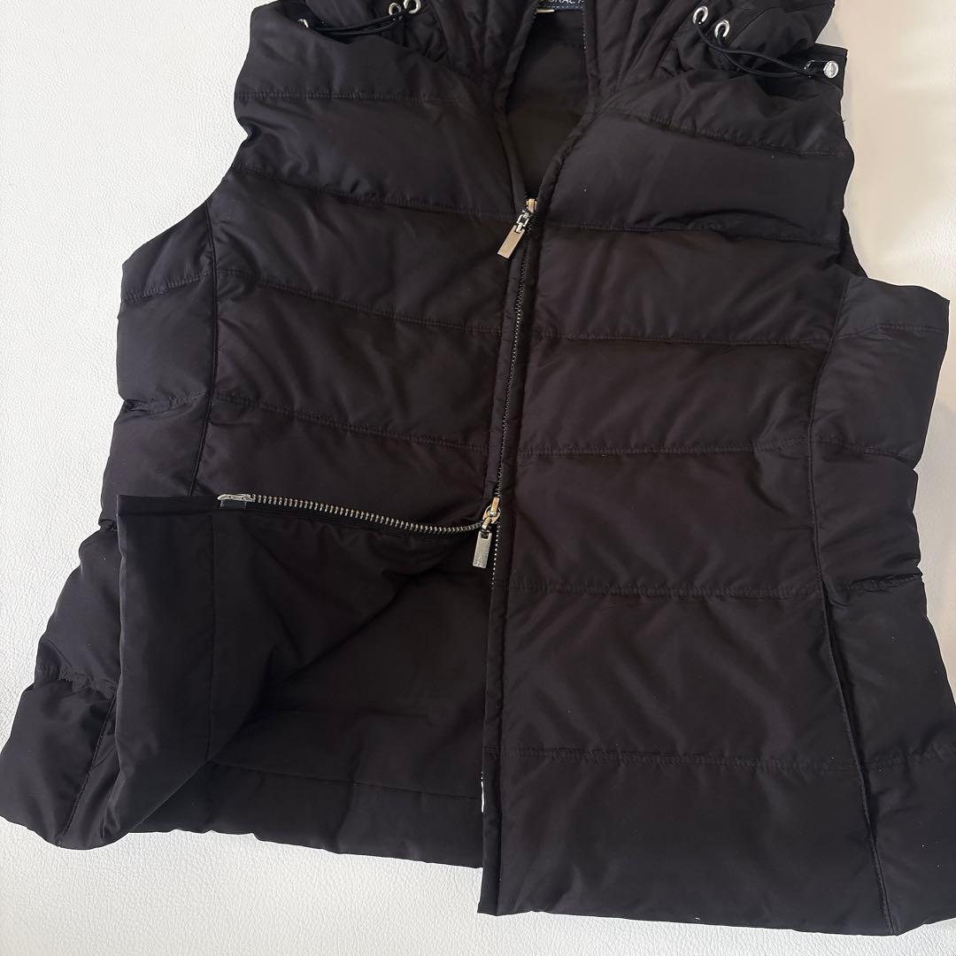 【定番】エムズグレイシー ダウンベスト ブラック40 ダブルジップ