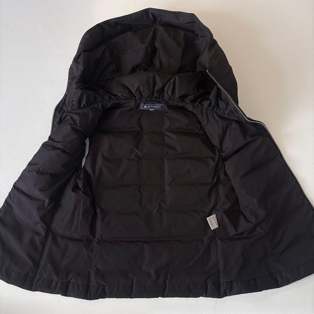 【定番】エムズグレイシー ダウンベスト ブラック40 ダブルジップ